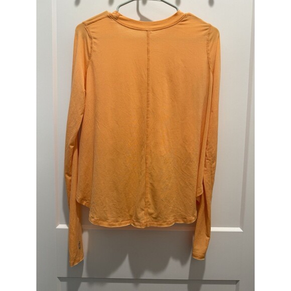 Free People Movement Cadence Layering Tee Top In Orange, Small, New - Picture 5 of 5